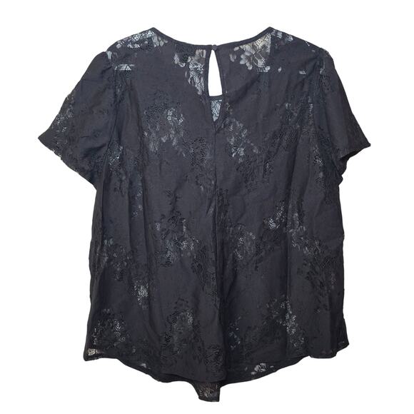 Torrid Women's Plus Size Abbey Lace Short Sleeve Blouse Large - Picture 5 of 6